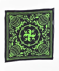 The Artist Collective Globe Black & Lime Bandana
