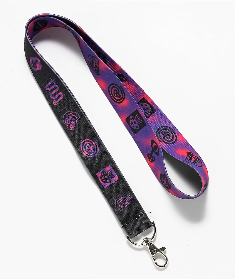 The Artist Collective Gradient Trip Black & Purple Lanyard