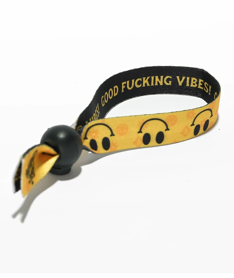 The Artist Collective Smile Monogram Fest Yellow & Black Bracelet