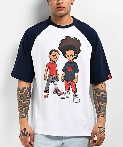 The Boondocks Brothers White Raglan T-Shirt