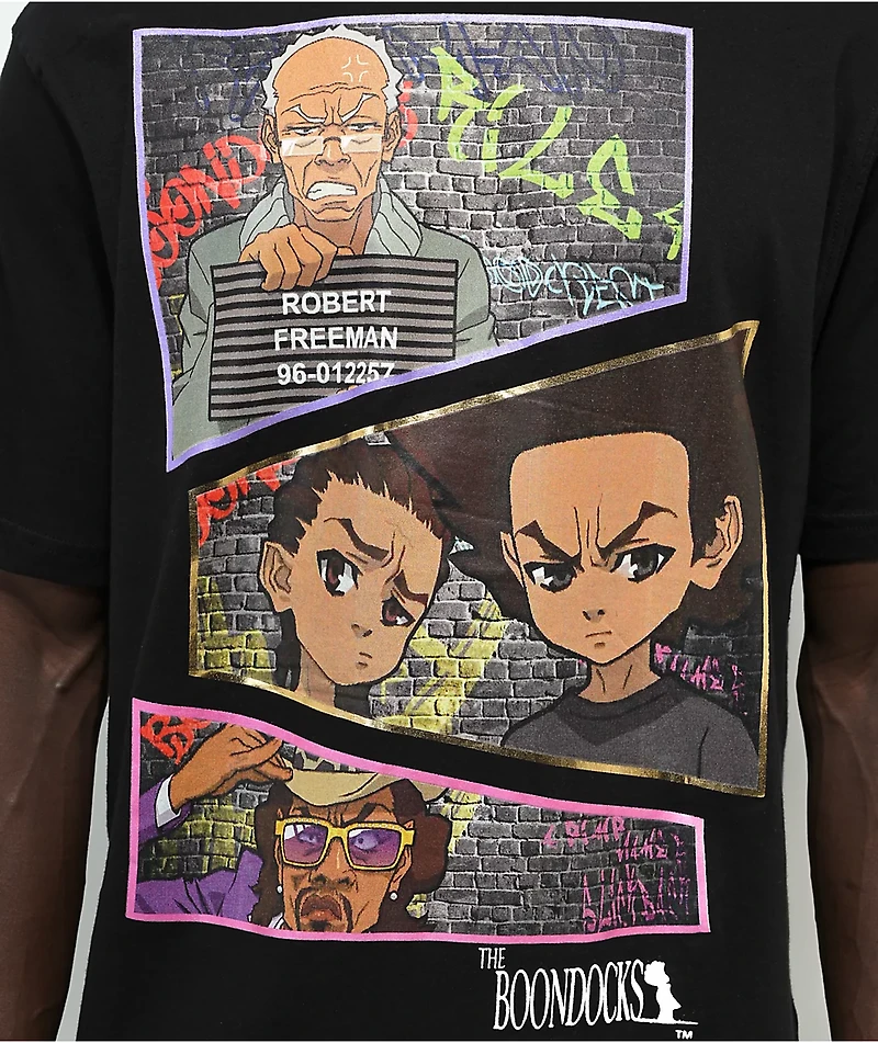 The Boondocks Comic Strip Black T-Shirt