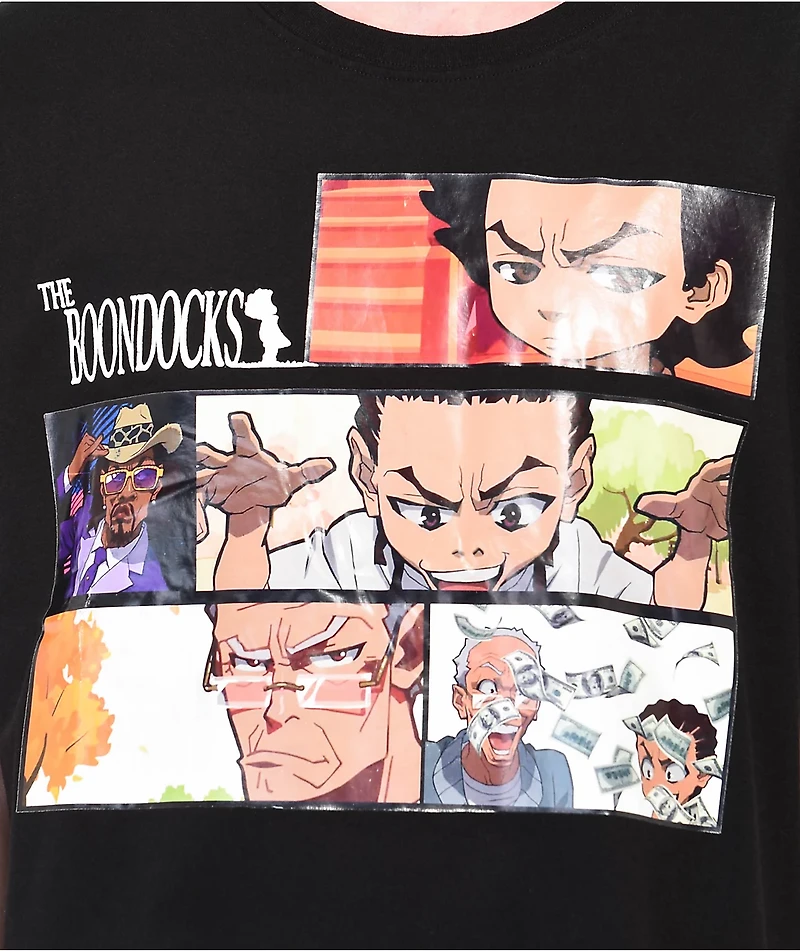 The Boondocks Comic Strip Black T-Shirt