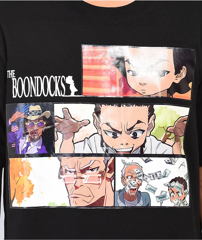 The Boondocks Comic Strip Black T-Shirt