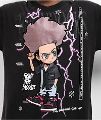 The Boondocks Huey Freeman Black Wash T-Shirt