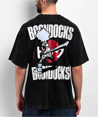The Boondocks Huey Samurai Acid Wash Black T-Shirt