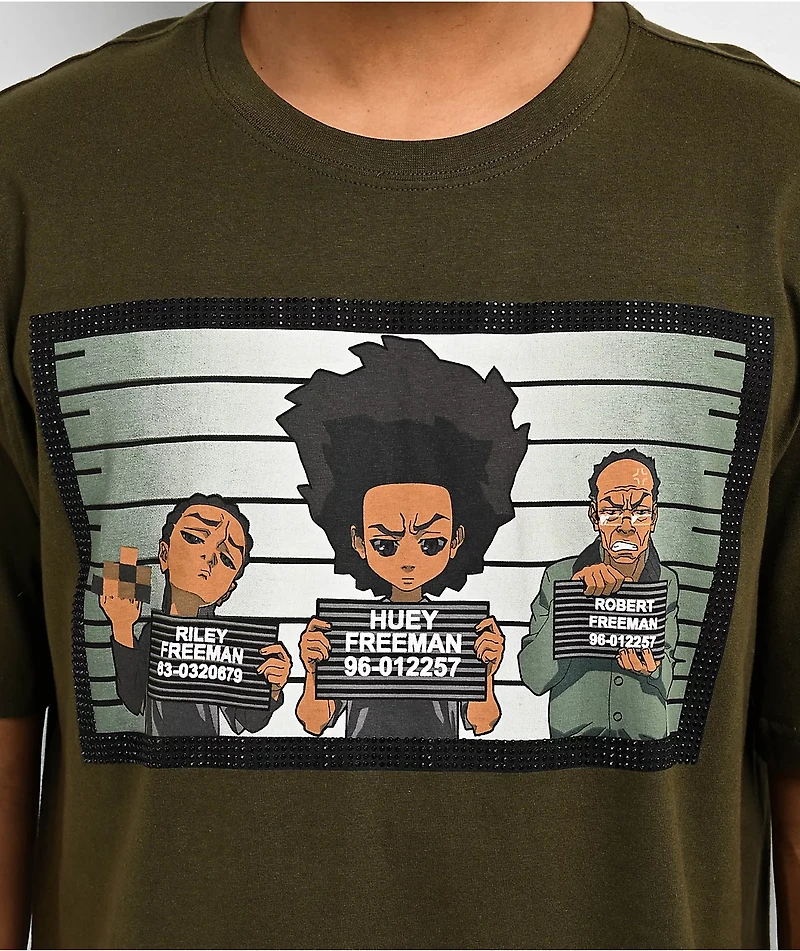 The Boondocks Mugshot Stones Green T-Shirt