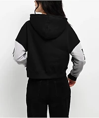The Boondocks Riley & Huey Black Grey Crop Hoodie