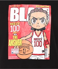 The Boondocks Riley Basketball Cover Black T-Shirt