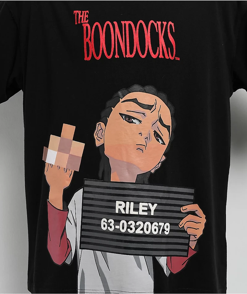 The Boondocks Riley Mugshot Black T-Shirt