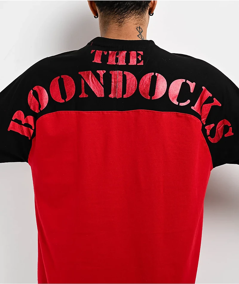 The Boondocks Riley Skate Fire Red Raglan T-Shirt