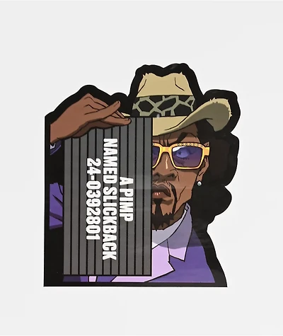 The Boondocks Slickback Mugshot Sticker
