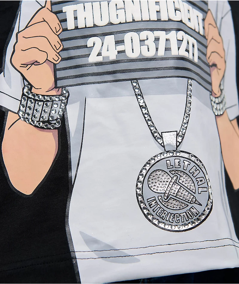 The Boondocks Thugnificent Mugshot Black T-Shirt