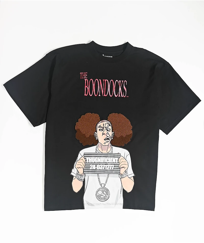 The Boondocks Thugnificent Mugshot Black T-Shirt