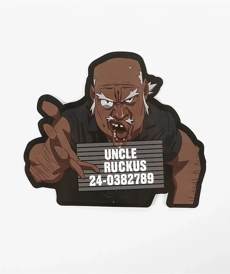 The Boondocks Uncle Rukus Mugshot Sticker