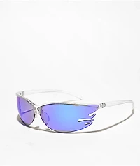 The Boss Flame Tip Clear Sunglasses