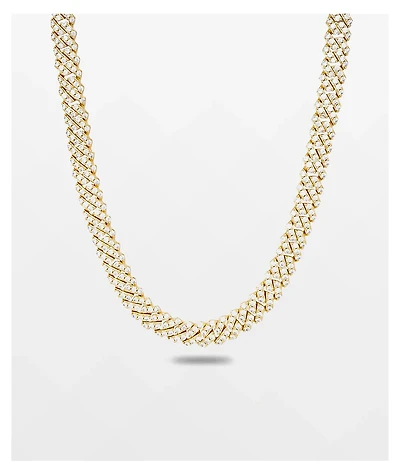 The Gold Gods 12mm Straight Edge Cuban Chain Necklace