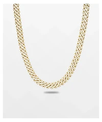 The Gold Gods 12mm Straight Edge Cuban Chain Necklace