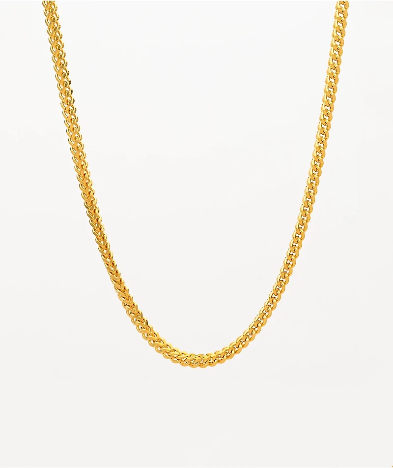 The Gold Gods 22" Yellow Gold Franco Box Chain Necklace