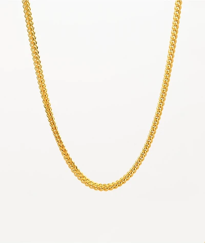 The Gold Gods 22" Yellow Gold Franco Box Chain Necklace