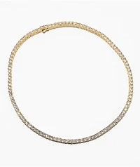 The Gold Gods 4mm 18" Gold Tennis Chain Necklace