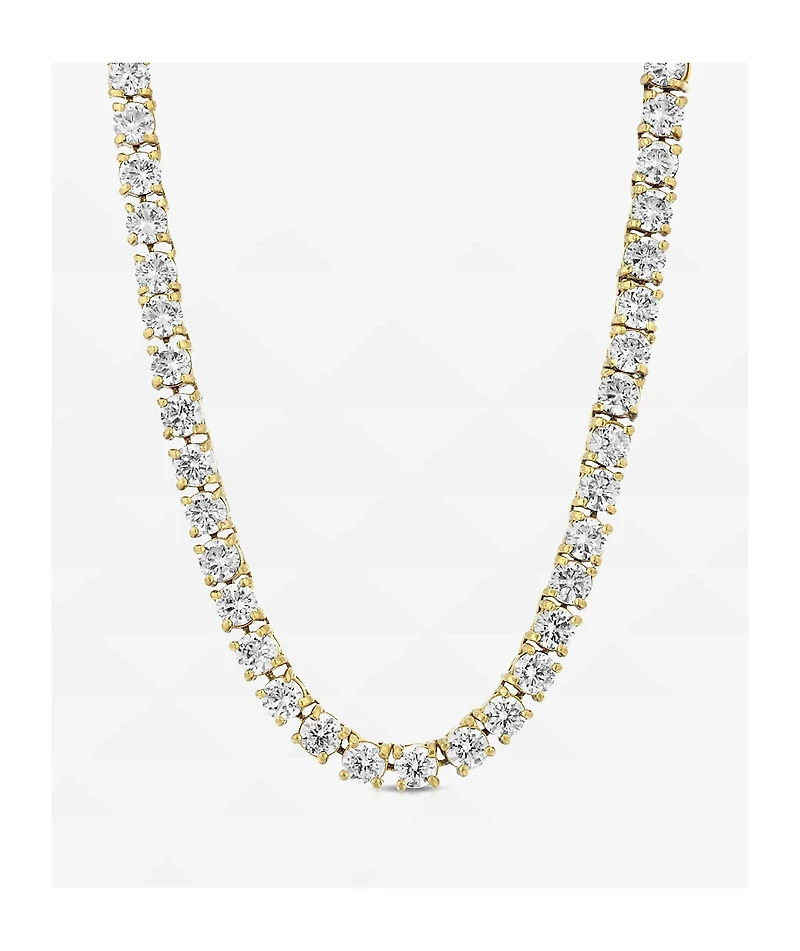 The Gold Gods 4mm 18" Gold Tennis Chain Necklace