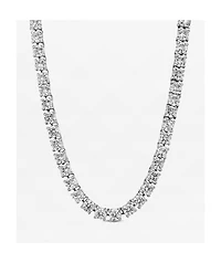 The Gold Gods 4mm 18" White Gold Tennis Chain Necklace