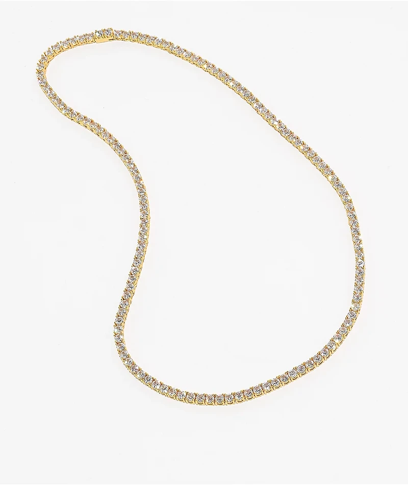 The Gold Gods 4mm Diamond Tennis Gold Chain