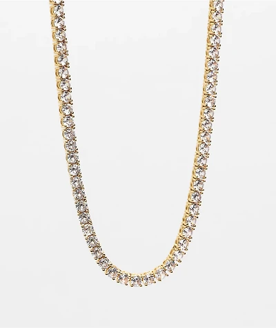 The Gold Gods 4mm Diamond Tennis Gold Chain