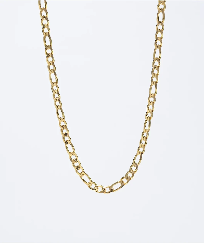 The Gold Gods 6mm Gold Figaro Chain Necklace