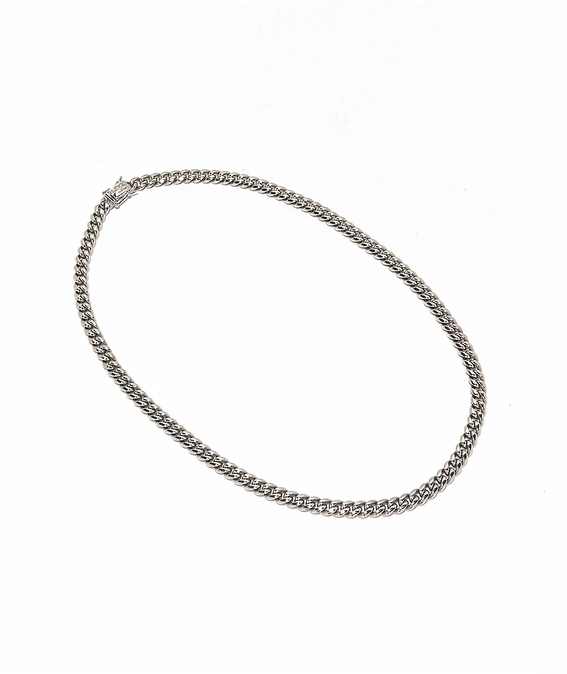 The Gold Gods 6mm Miami Cuban Chain 18" White Gold Necklace
