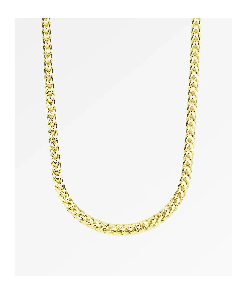 The Gold Gods Curved Franco 6mm Gold 22" Chain