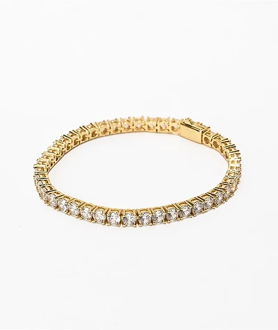The Gold Gods Diamond 4mm Yellow Gold Tennis Bracelet