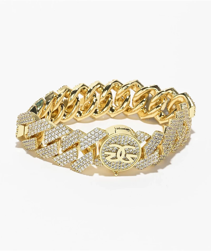 The Gold Gods Diamond Cuban Link 18mm Yellow Gold Bracelet