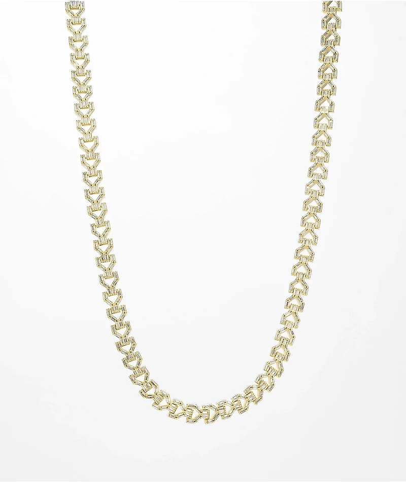 The Gold Gods Diamond Y Link 18" 8mm Gold Necklace