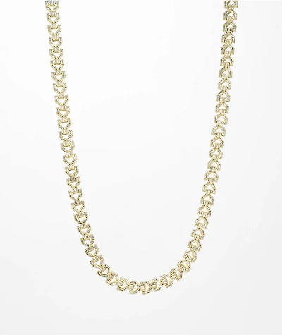 The Gold Gods Diamond Y Link 18" 8mm Gold Necklace