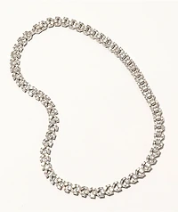 The Gold Gods Diamond Y Link 18" 8mm White Gold Necklace