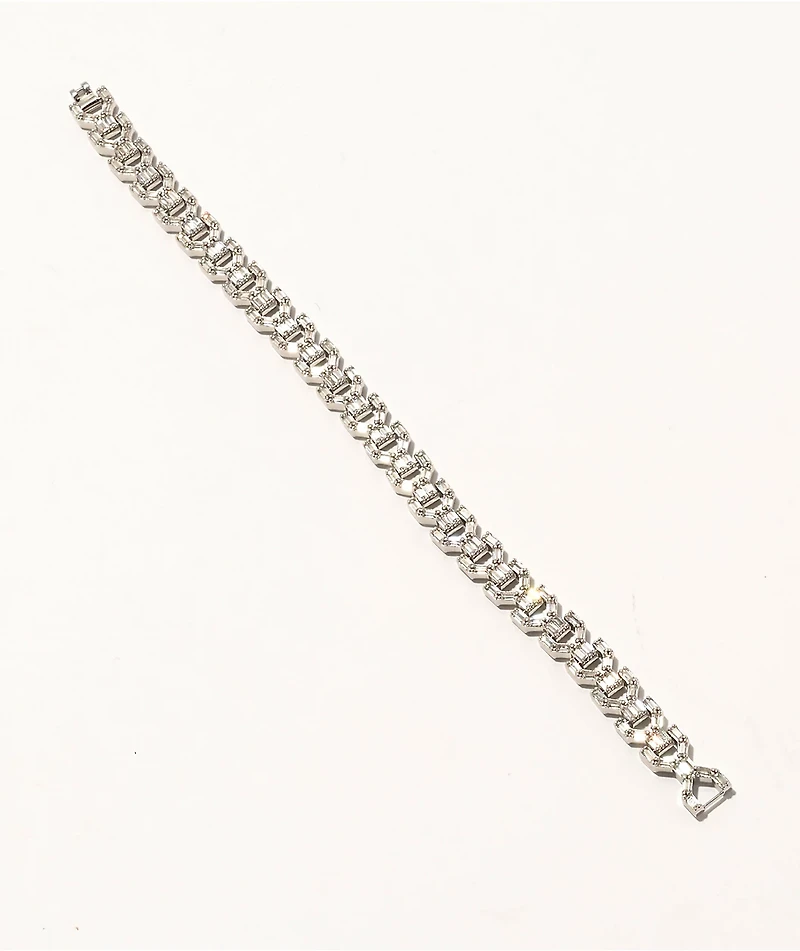 The Gold Gods Diamond Y Link 8mm White Gold Bracelet