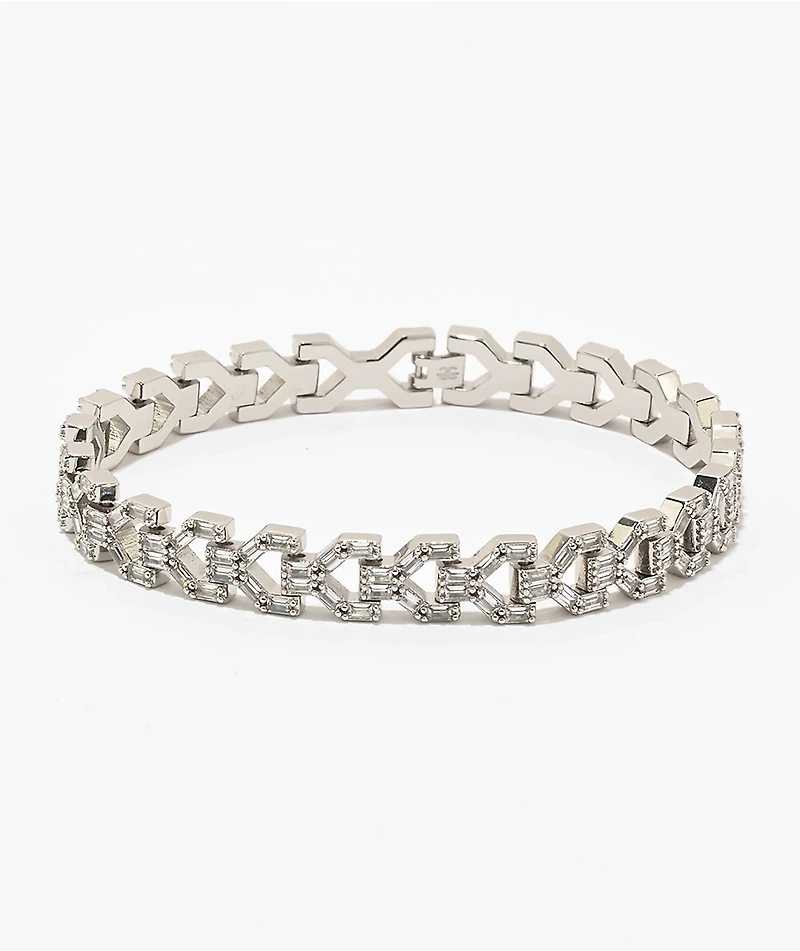 The Gold Gods Diamond Y Link 8mm White Gold Bracelet