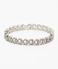 The Gold Gods Diamond Y Link 8mm White Gold Bracelet