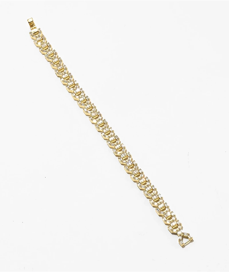 The Gold Gods Diamond Y Link 8mm Yellow Gold Bracelet