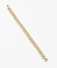The Gold Gods Diamond Y Link 8mm Yellow Gold Bracelet