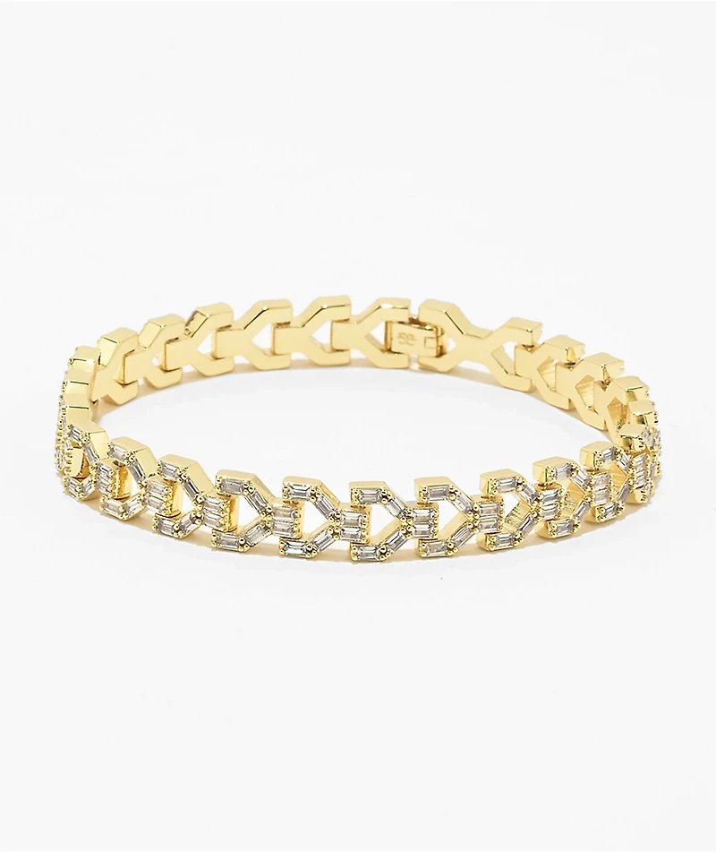 The Gold Gods Diamond Y Link 8mm Yellow Gold Bracelet