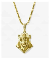 The Gold Gods Gold 22" Ape Head Pendant & Rope Chain Necklace