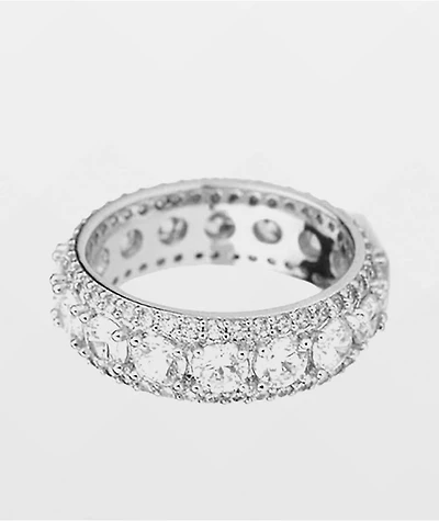 The Gold Gods King Diamond White Ring