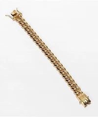 The Gold Gods Miami Cuban Link 12mm Yellow Gold Bracelet