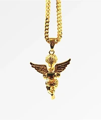 The Gold Gods Micro Angel Gold Necklace