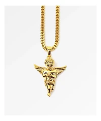The Gold Gods Micro Angel Gold Necklace