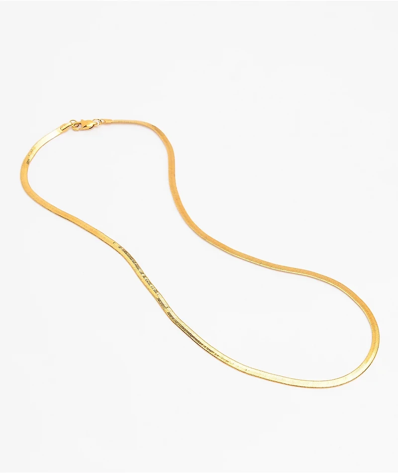 The Gold Gods Micro Herringbone Chain