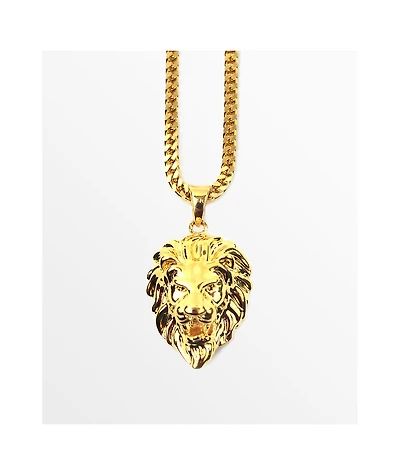 The Gold Gods Micro Lion Pendant Necklace