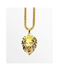 The Gold Gods Micro Lion Pendant Necklace